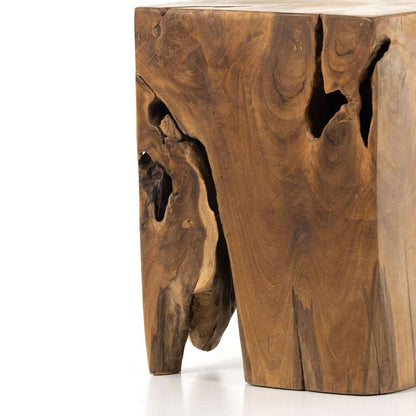Four Hands - Teak Square Stool - Teak Root - 227026-003 veiw 5