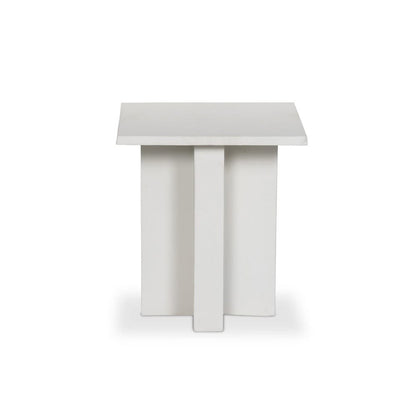 Four Hands - Terrell Outdoor End Table - Matte White Cast Aluminum - 234524-003 view 1