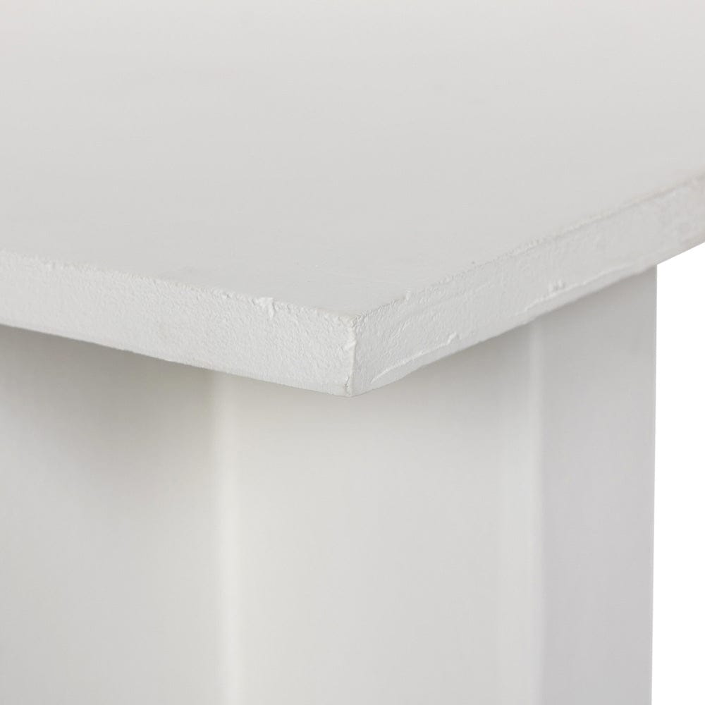 Four Hands - Terrell Outdoor End Table - Matte White Cast Aluminum - 234524-003 view 5