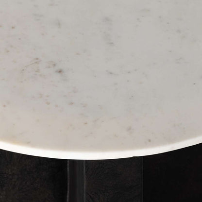 Four Hands - Terrell Round End Table - Polished White Marble - 234010-001 veiw 8