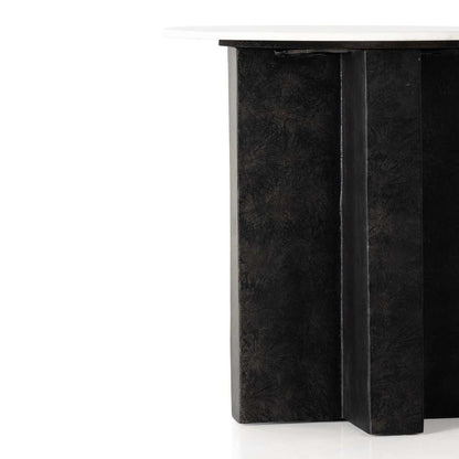 Four Hands - Terrell Round End Table - Polished White Marble - 234010-001 veiw 11