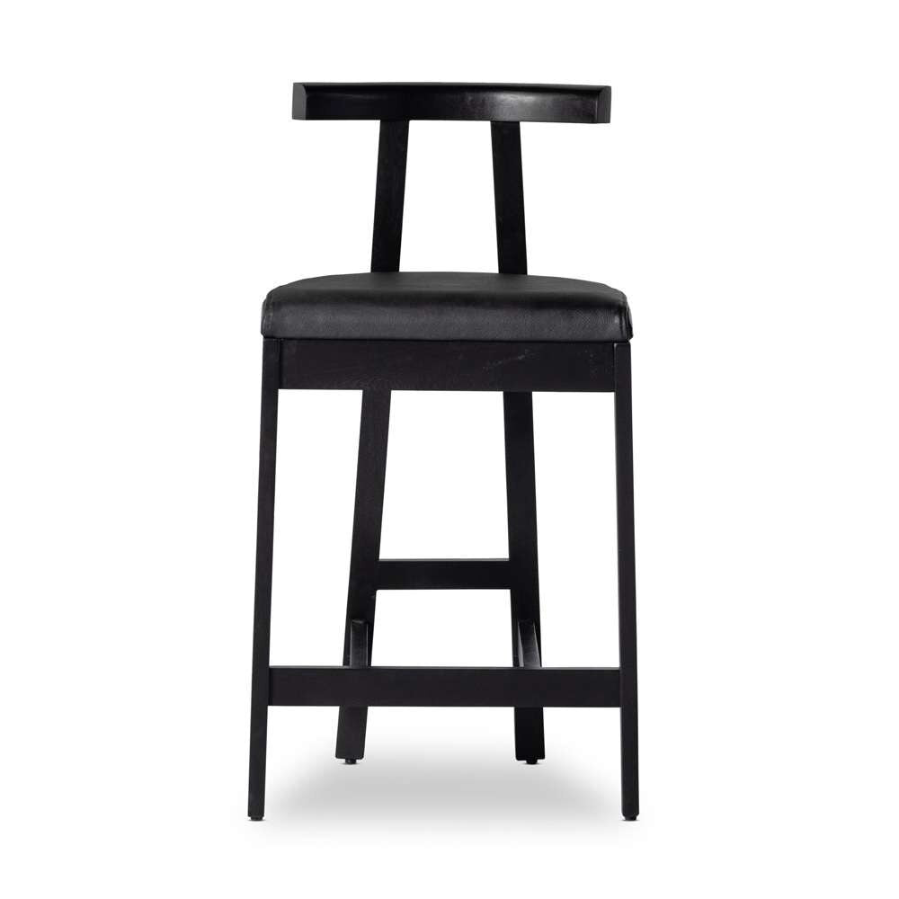 Four Hands - Tex Counter Stool - Black Leather - 225104-003 veiw 2
