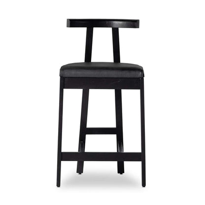 Four Hands - Tex Counter Stool - Black Leather - 225104-003 veiw 2