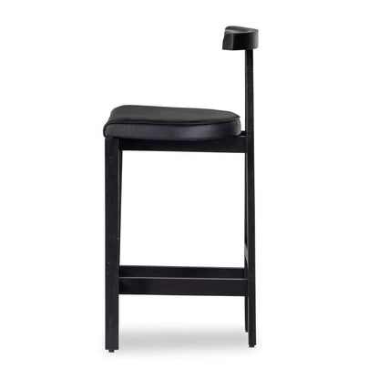 Four Hands - Tex Counter Stool - Black Leather - 225104-003 veiw 6
