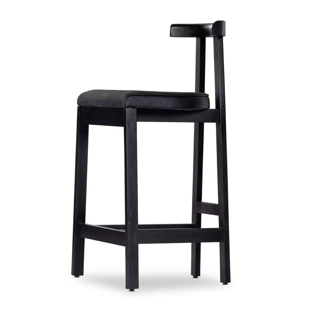 Four Hands - Tex Counter Stool - Black Leather - 225104-003 veiw 7