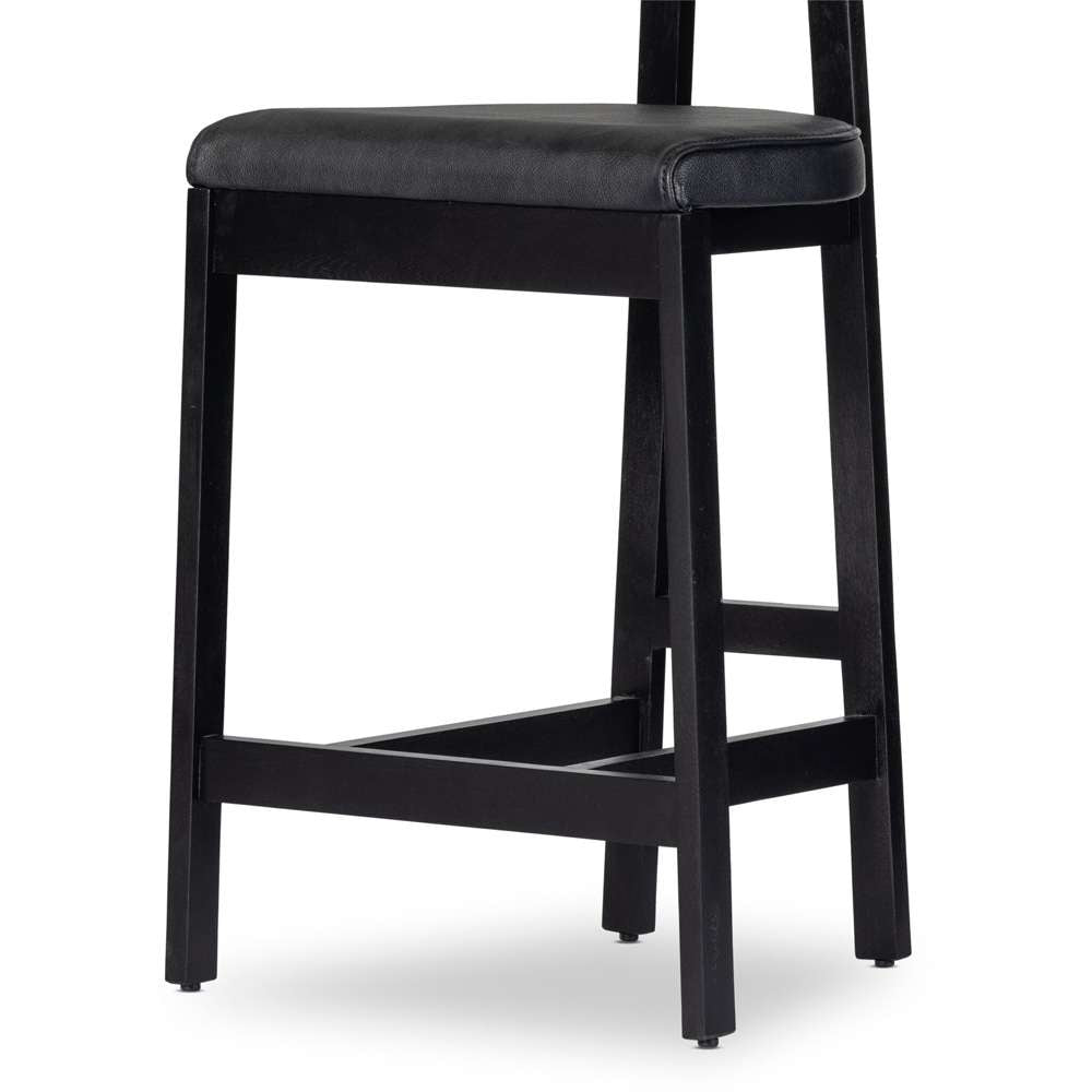 Four Hands - Tex Counter Stool - Black Leather - 225104-003 veiw 12