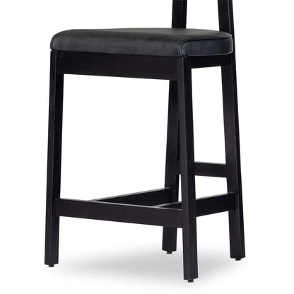 Four Hands - Tex Counter Stool - Black Leather - 225104-003 veiw 12
