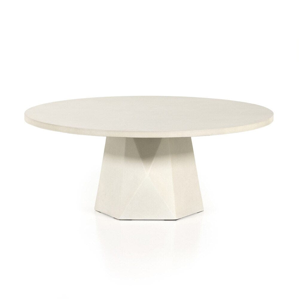 Four Hands - Thayer - Bowman Outdoor Coffee Table - White Concrete - 105440-003 veiw 2