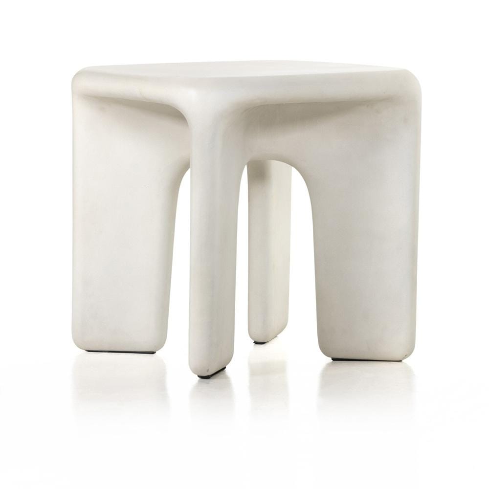 Four Hands - Thayer - Dante End Table - White Concrete - 224153-001 veiw 4