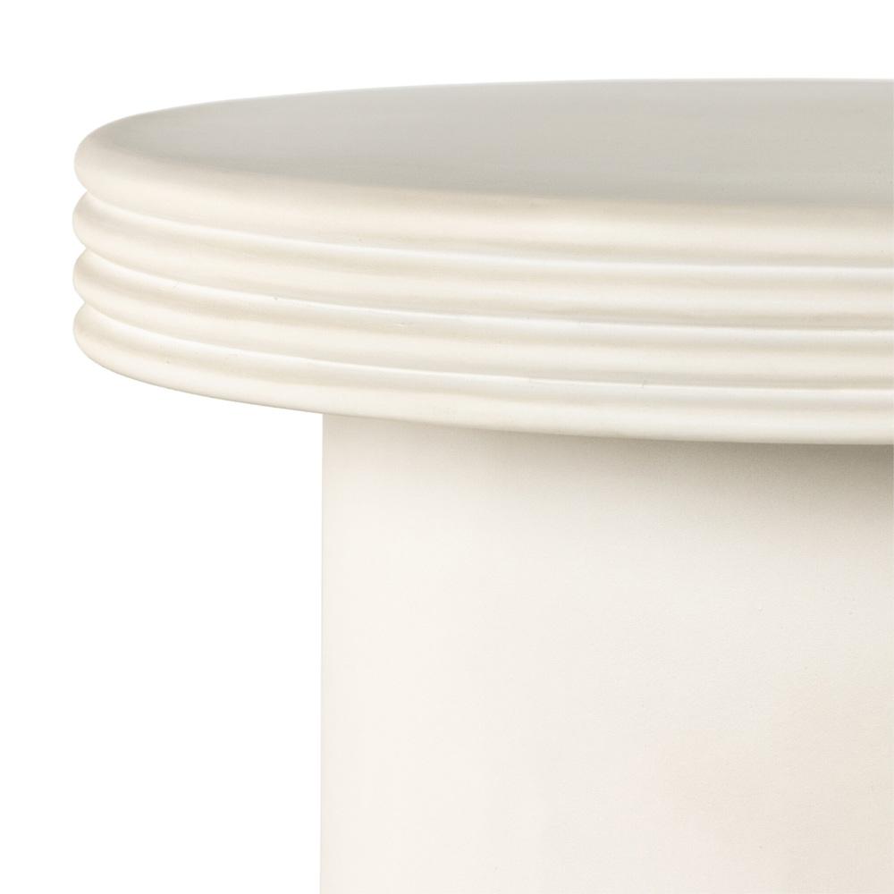 Four Hands - Thayer - Grecia Outdoor End Table - White Concrete - 230023-001 veiw 3