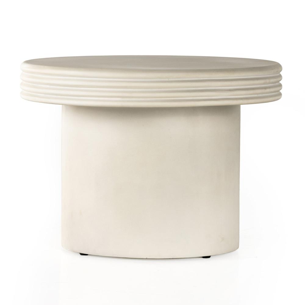 Four Hands - Thayer - Grecia Outdoor End Table - White Concrete - 230023-001 veiw 4