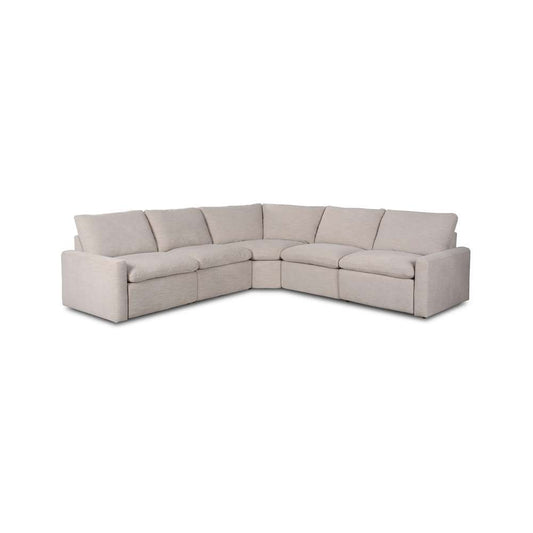 Four Hands - Tillery L-Shaped Power Recliner 5-Piece Sectional - Laken Stone - 238976-003 veiw 1