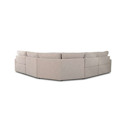 Four Hands - Tillery L-Shaped Power Recliner 5-Piece Sectional - Laken Stone - 238976-003 veiw 3