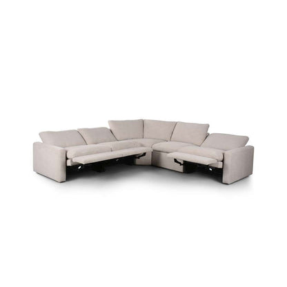 Four Hands - Tillery L-Shaped Power Recliner 5-Piece Sectional - Laken Stone - 238976-003 veiw 4
