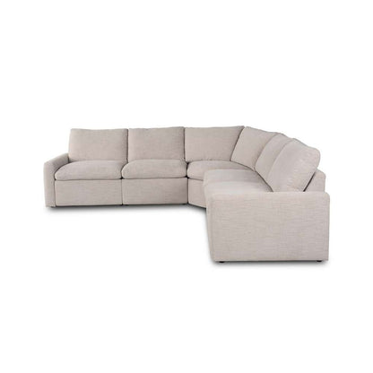 Four Hands - Tillery L-Shaped Power Recliner 5-Piece Sectional - Laken Stone - 238976-003 veiw 5