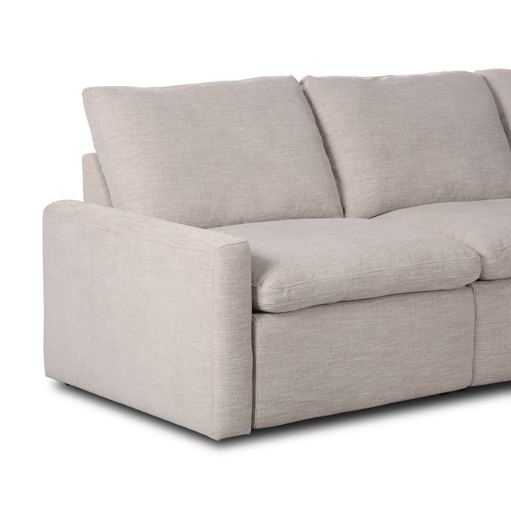 Four Hands - Tillery L-Shaped Power Recliner 5-Piece Sectional - Laken Stone - 238976-003 veiw 7