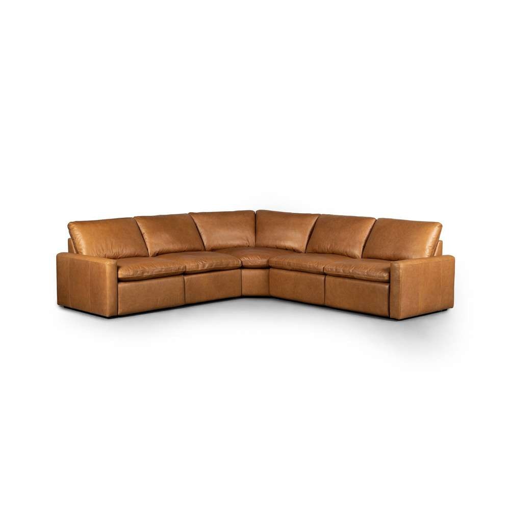 Four Hands - Tillery L-Shaped Power Recliner 5-Piece Sectional - Sonoma Butterscotch - 238976-001 veiw 1