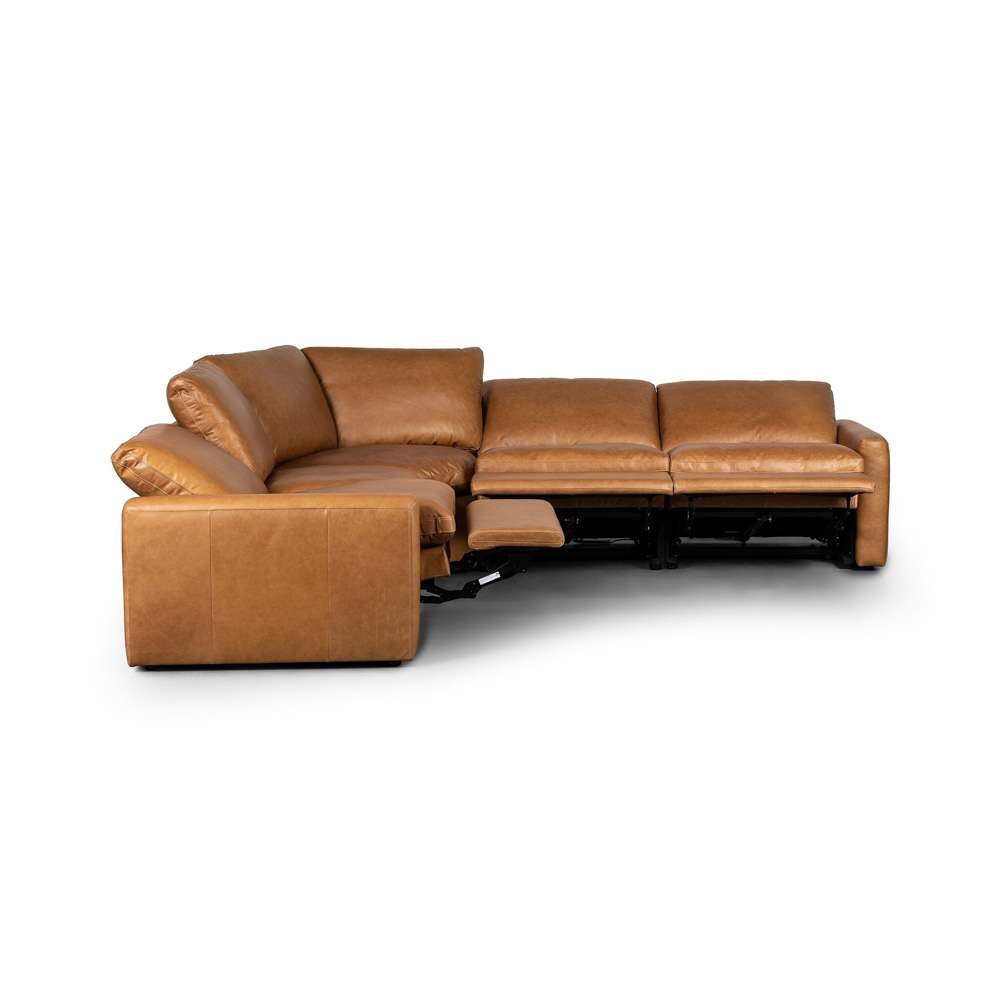 Four Hands - Tillery L-Shaped Power Recliner 5-Piece Sectional - Sonoma Butterscotch - 238976-001 veiw 4
