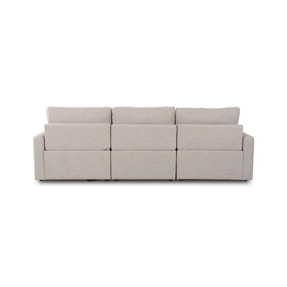 Four Hands - Tillery Power Recliner 3-Piece Sectional - Laken Stone - 238975-003 veiw 3