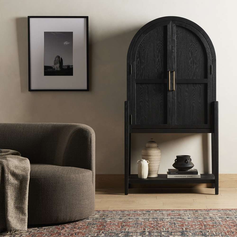 Four Hands - Tolle Bar Cabinet - Drifted Matte Black - 234848-001 veiw 5