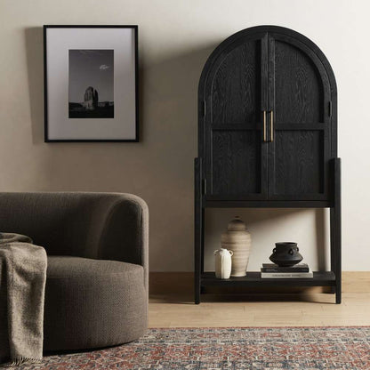 Four Hands - Tolle Bar Cabinet - Drifted Matte Black - 234848-001 veiw 5