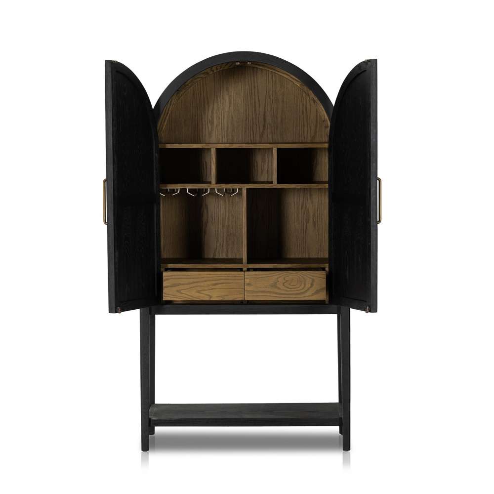 Four Hands - Tolle Bar Cabinet - Drifted Matte Black - 234848-001 veiw 8
