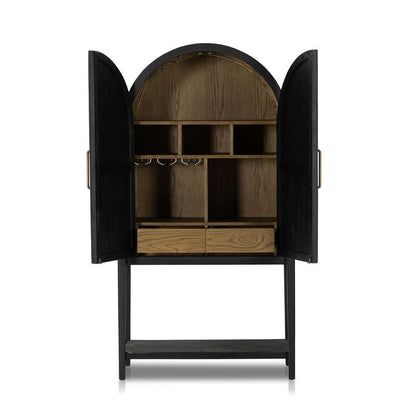 Four Hands - Tolle Bar Cabinet - Drifted Matte Black - 234848-001 veiw 8