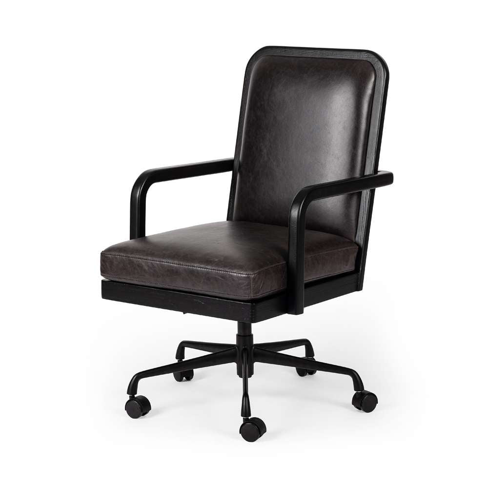 Four Hands - Townsend - Lacey Desk Chair-Brushed Ebony - 234108-003 veiw 1
