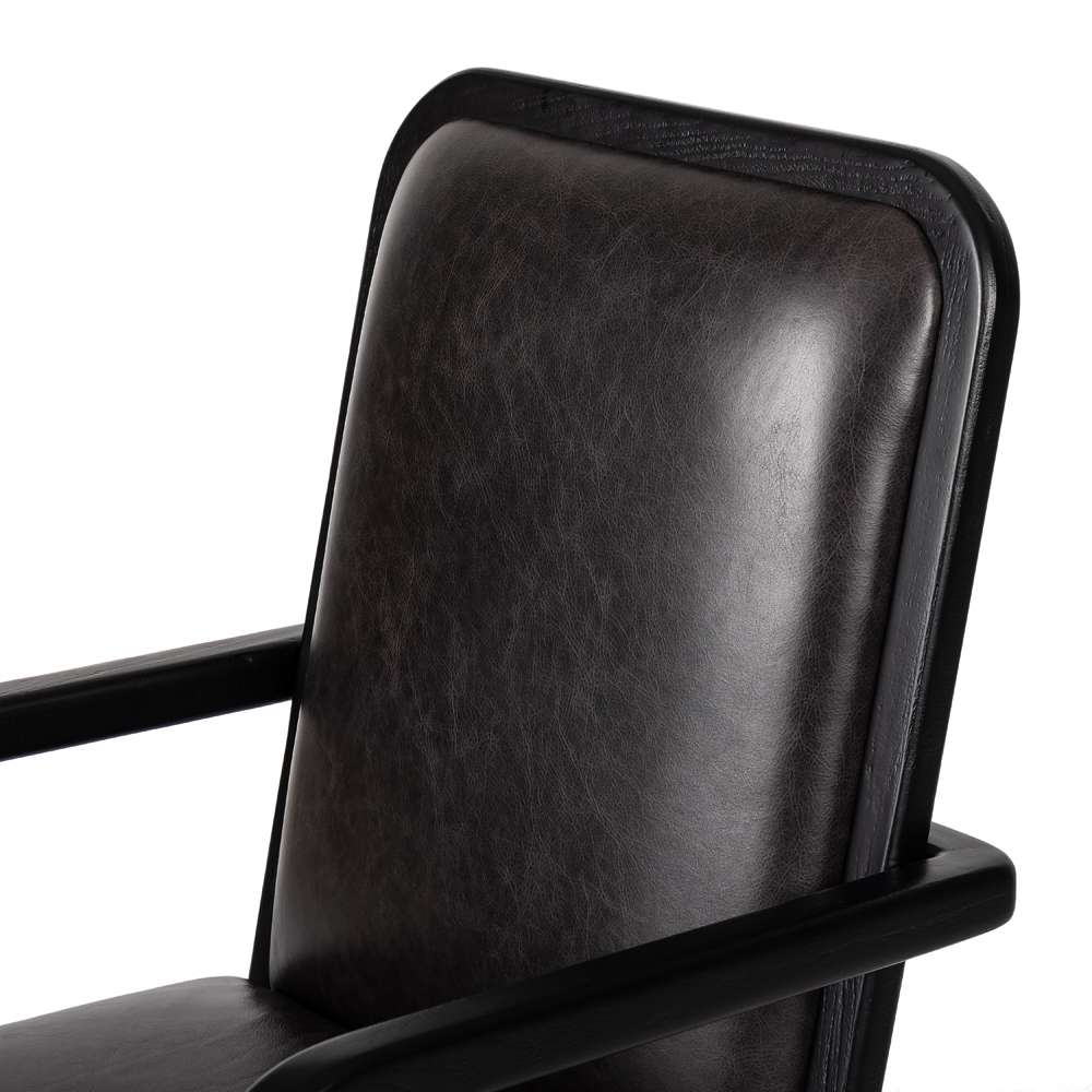Four Hands - Townsend - Lacey Desk Chair-Brushed Ebony - 234108-003 veiw 3