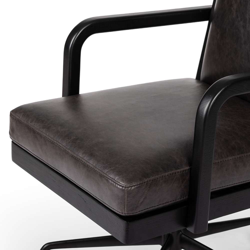 Four Hands - Townsend - Lacey Desk Chair-Brushed Ebony - 234108-003 veiw 4