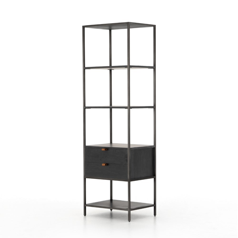 Four Hands - Trey Bookshelf-Black Wash Poplar - UFUL-032A veiw 1