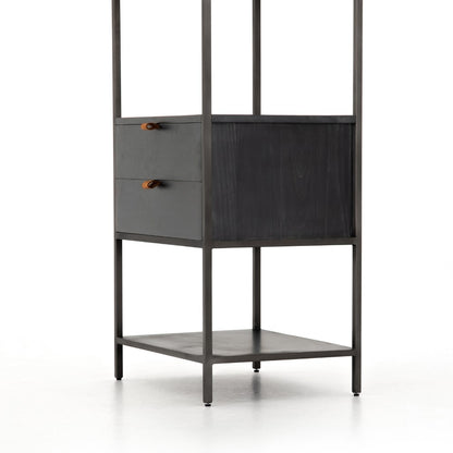 Four Hands - Trey Bookshelf-Black Wash Poplar - UFUL-032A veiw 2