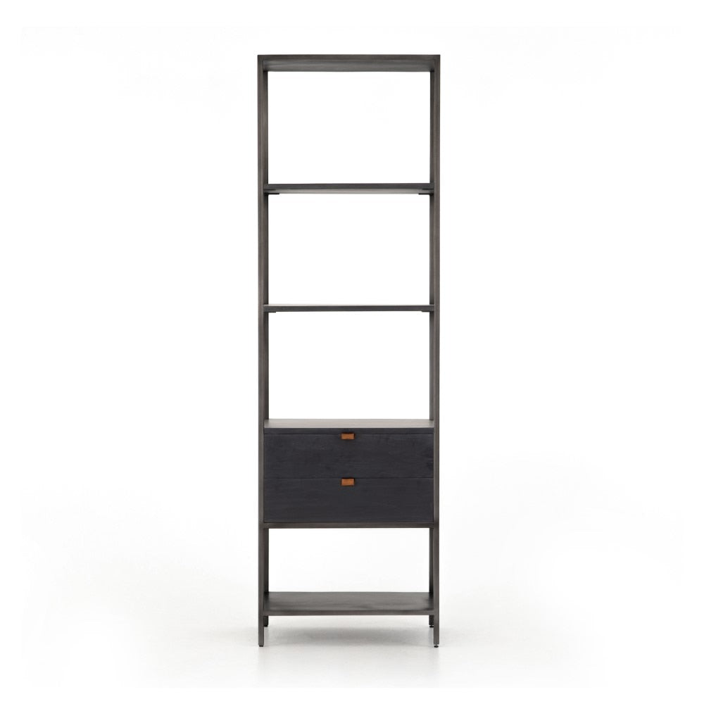 Four Hands - Trey Bookshelf-Black Wash Poplar - UFUL-032A veiw 3