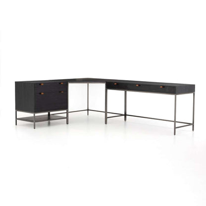 Four Hands - Trey Desk System - Black Wash Poplar - 107322-004 veiw 1
