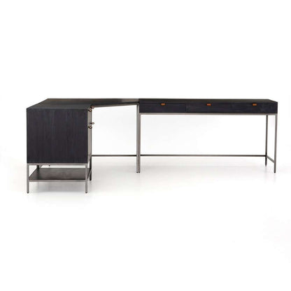 Four Hands - Trey Desk System - Black Wash Poplar - 107322-004 veiw 2
