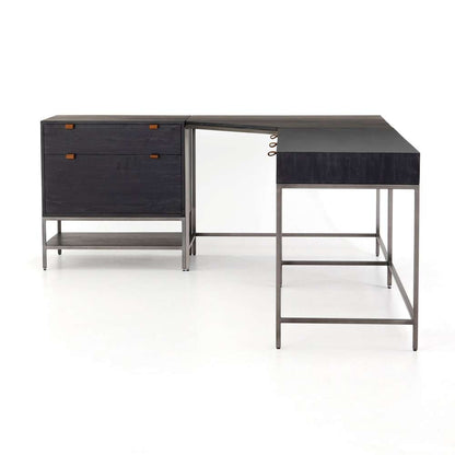 Four Hands - Trey Desk System - Black Wash Poplar - 107322-004 veiw 3