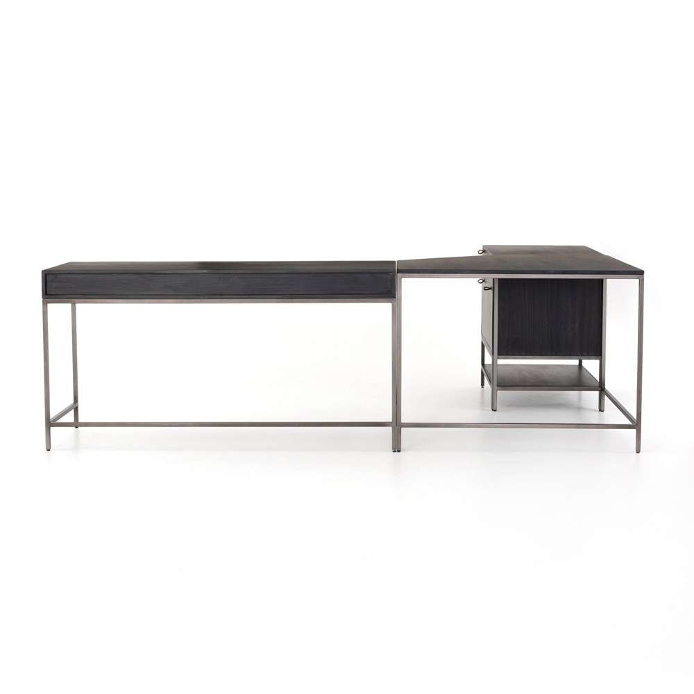Four Hands - Trey Desk System - Black Wash Poplar - 107322-004 veiw 4