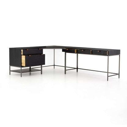Four Hands - Trey Desk System - Black Wash Poplar - 107322-004 veiw 5