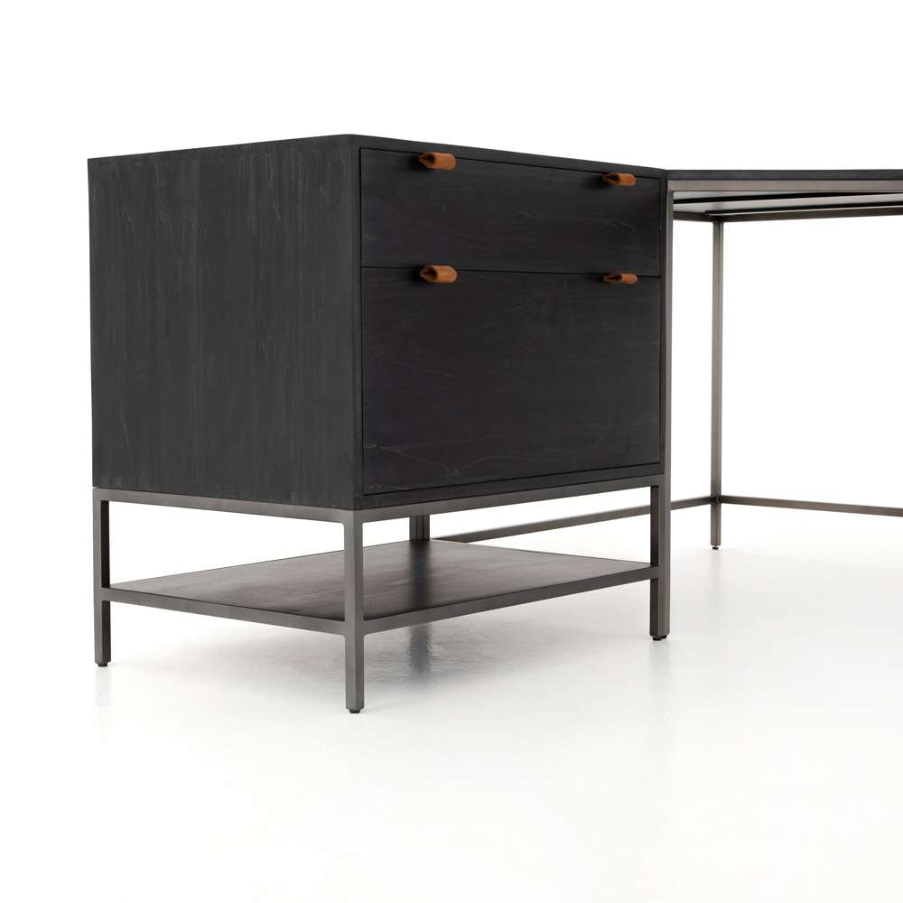 Four Hands - Trey Desk System - Black Wash Poplar - 107322-004 veiw 10