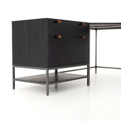 Four Hands - Trey Desk System - Black Wash Poplar - 107322-004 veiw 10