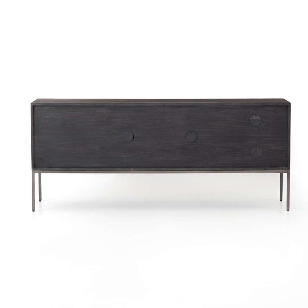 Four Hands - Trey Media Console - Black Wash Poplar - UFUL-031A veiw 2