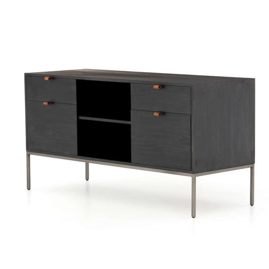Four Hands - Trey Modular Filing Credenza - Black Wash - UFUL-035A veiw 1