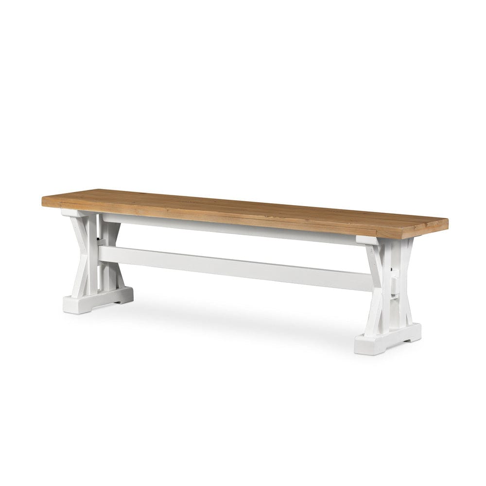 Four Hands - Tuscanspring Dining Bench - Limestone White - VTUD-06-3637 view 2