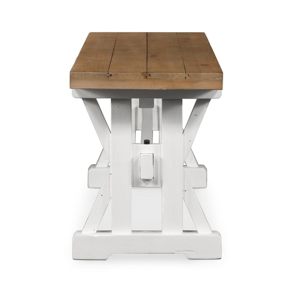 Four Hands - Tuscanspring Dining Bench - Limestone White - VTUD-06-3637 view 3