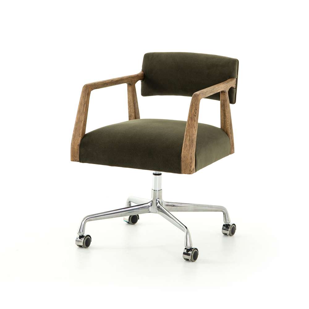 Four Hands - Tyler Desk Chair - Modern Velvet Loden - 105588-010 veiw 1