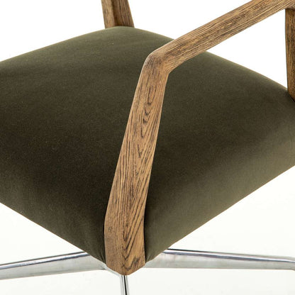 Four Hands - Tyler Desk Chair - Modern Velvet Loden - 105588-010 veiw 5