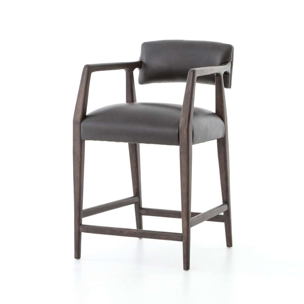 Four Hands - Tyler Stool - Chaps Ebony - Counter - 105587-005 veiw 1