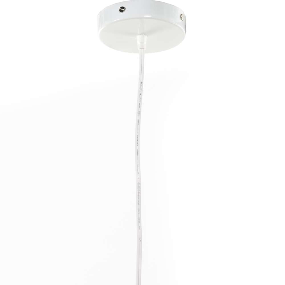 Four Hands - Umar Pendant Short Fringe - Natural Palm Leaf - White Iron - 231162-001 veiw 3
