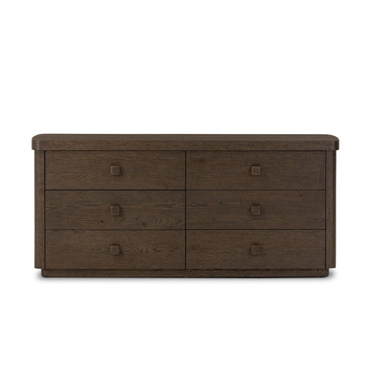 Four Hands - Valen 6 Drawer Dresser - Rustic Brown Oak Veneer - 244511-002 view 1