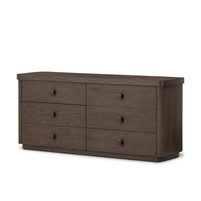 Four Hands - Valen 6 Drawer Dresser - Rustic Brown Oak Veneer - 244511-002 view 2